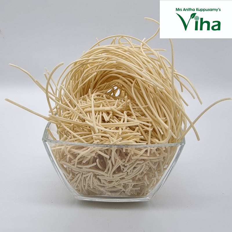Wheat Noodles in a glass bowl