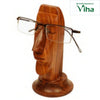 Wooden Spectacle Holder - Men with carved facial features