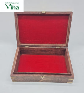 Wooden Box With Brass Design