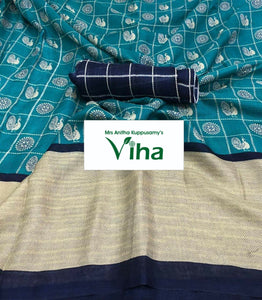 Jute Linen silk saree  (inclusive of all taxes)