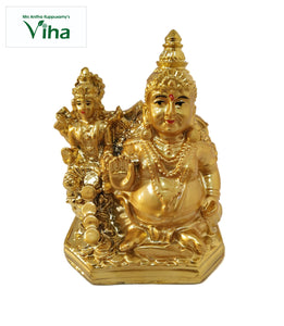 Kuberar Statue With Golden Colour -  Small