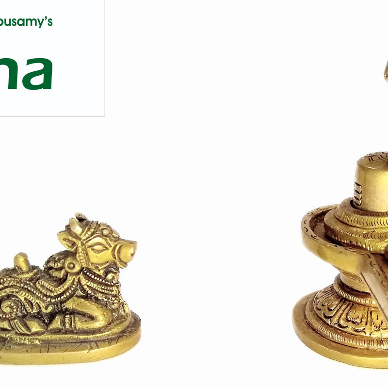 Shiva Lingam With Nandhi, the lingam (symbol of Lord Shiva) with Nandhi (sacred bull)