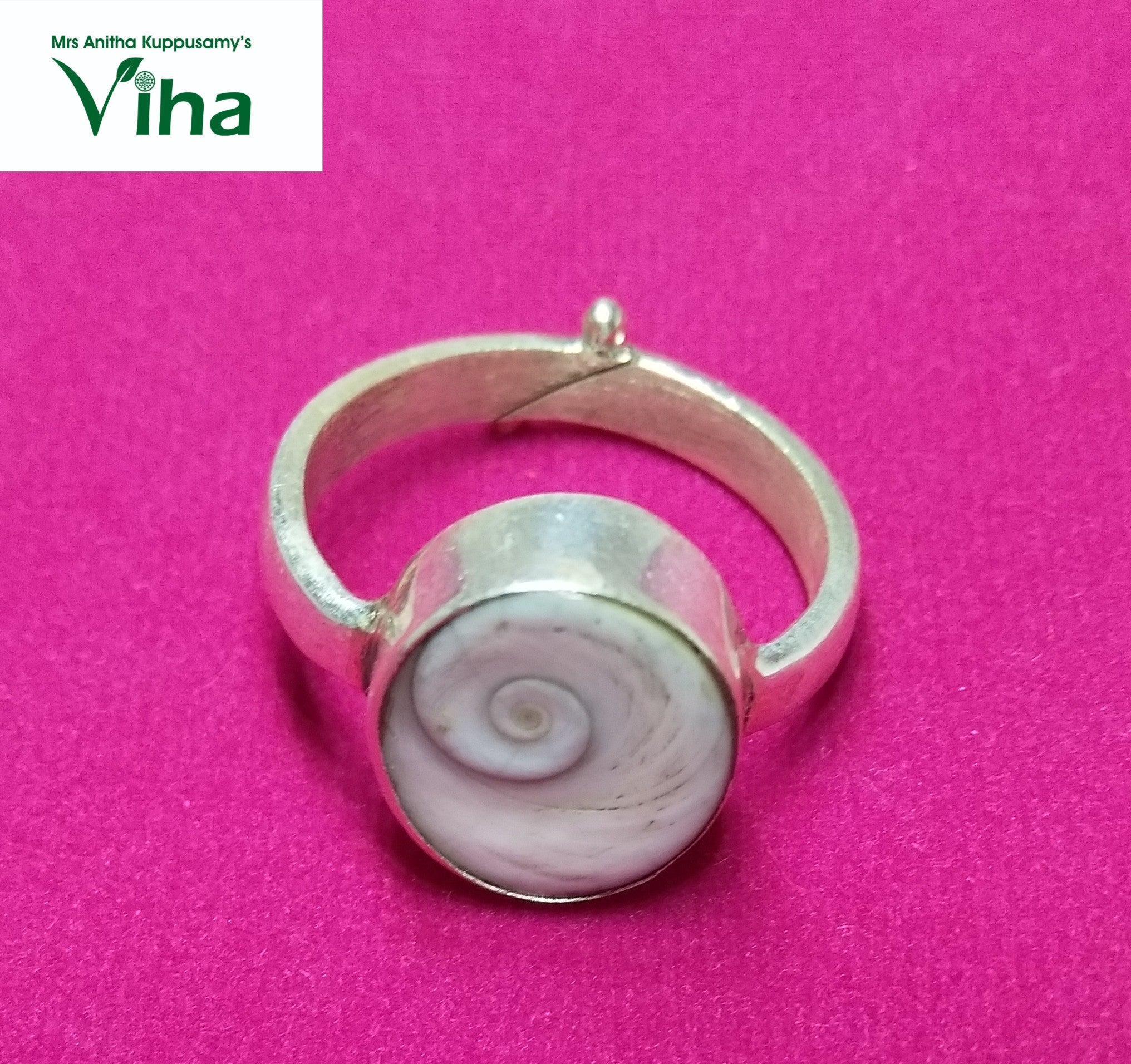 Buy quality silver gomti chakra stone ring RH-sr611 in Ahmedabad