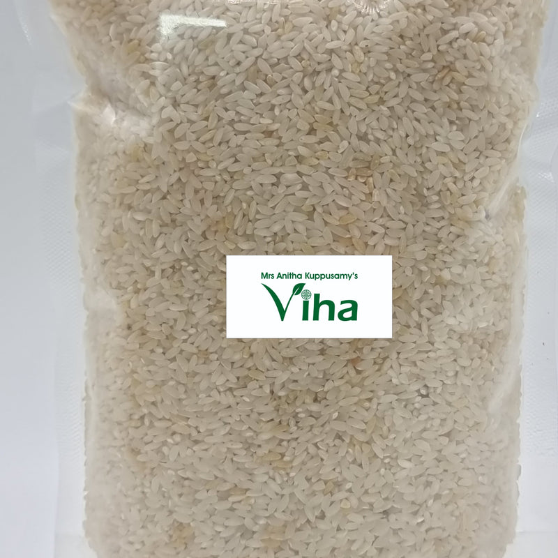 Seeraga Samba Raw Rice in a transparent pouch
