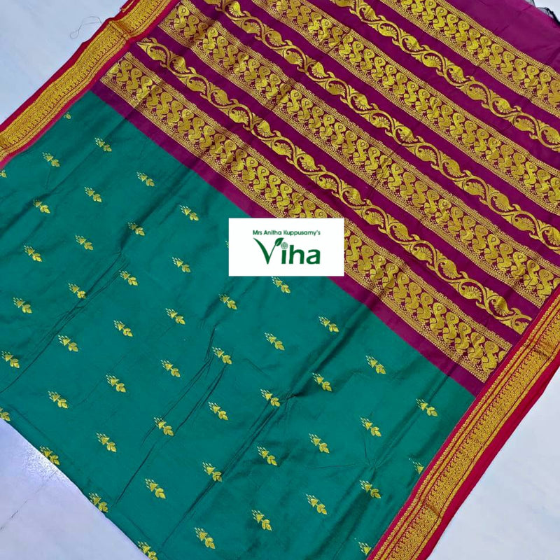 Kalyani Cotton Silk Saree With Blouse with woven patterns