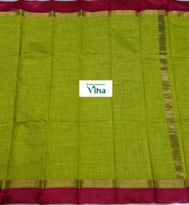 Rich Cotton Saree With Contrast Pallu & Blouse/ காட்டன் புடவை (inclusive of all taxes)