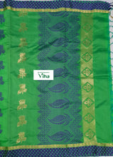 Handloom cotton silk saree with contrast pallu & contras blouse (inclusive of all taxes)