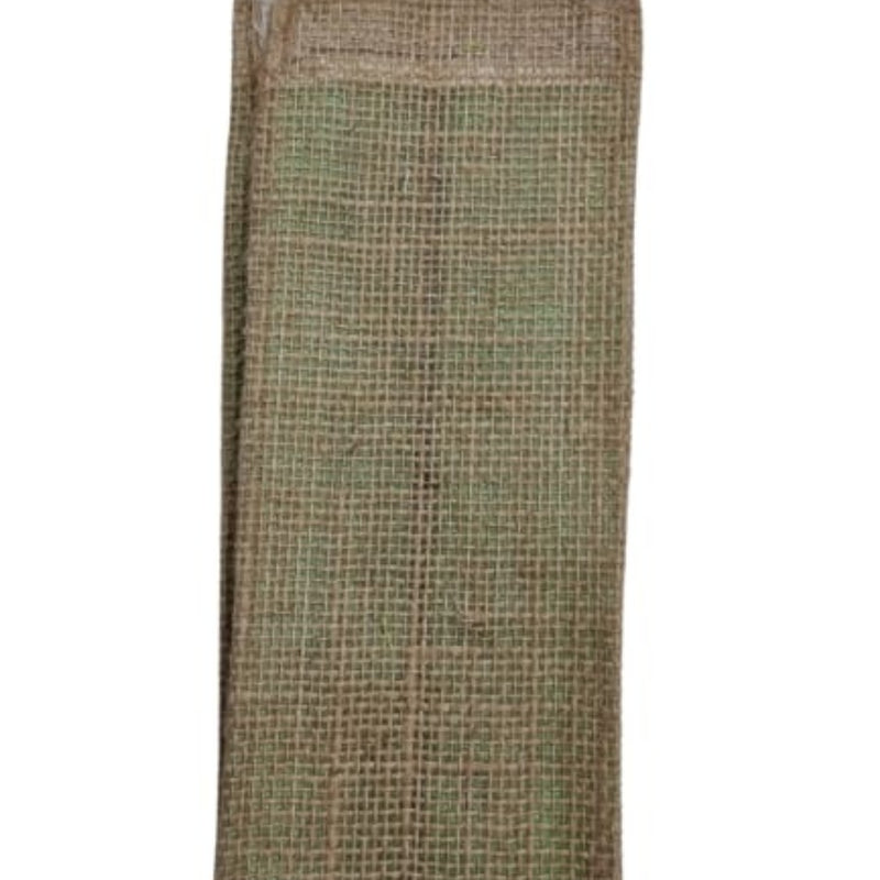 Jute Water Bottle Bag, a rectangular brown woven bag with two white rope handles