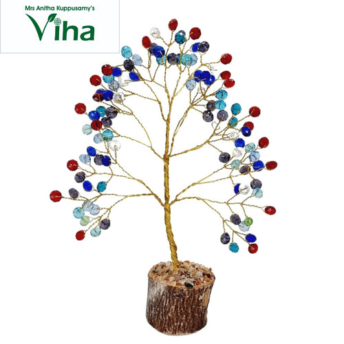 Multi Colour Vastu Crystal Lucky Tree