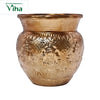 Ashtalakshmi Copper Kalasam (Lotta) with embossed faces and wide neck