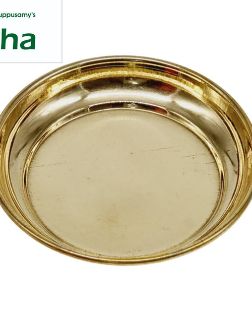 Prasadham Plate Brass with a flat tray and sloped rim