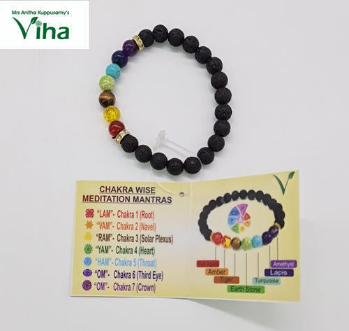 7 Chakra Diffuser Bracelet | Lava Diffuser Rocks | Savasana – Harmonize  Your Chakras