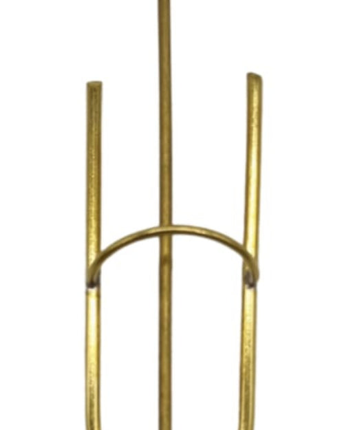 Thenkalai Namam Kambi, brass three-pronged stamp shaped like an arch with a central rod
