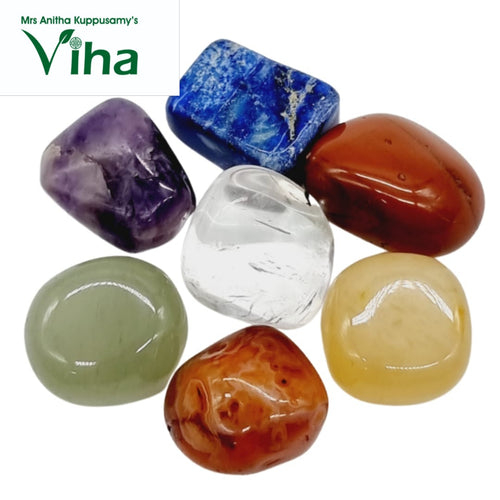 7 Chakra Stones for Healing with Pouch