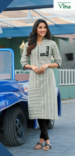 Full stitched designer cotton kurti