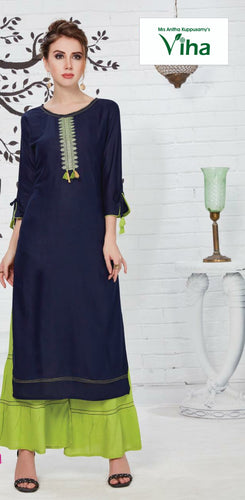 Long Top With Pallazo Full Stitched (Inclusive Of All Taxes)