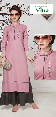 Long Top with Pallazo Full Stitched (inclusive of all taxes)