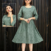 Feeding Kurti Full Stitched with geometric pattern and round neckline