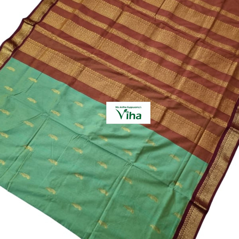 Kalyani Cotton Silk Saree with Blouse with small golden motifs
