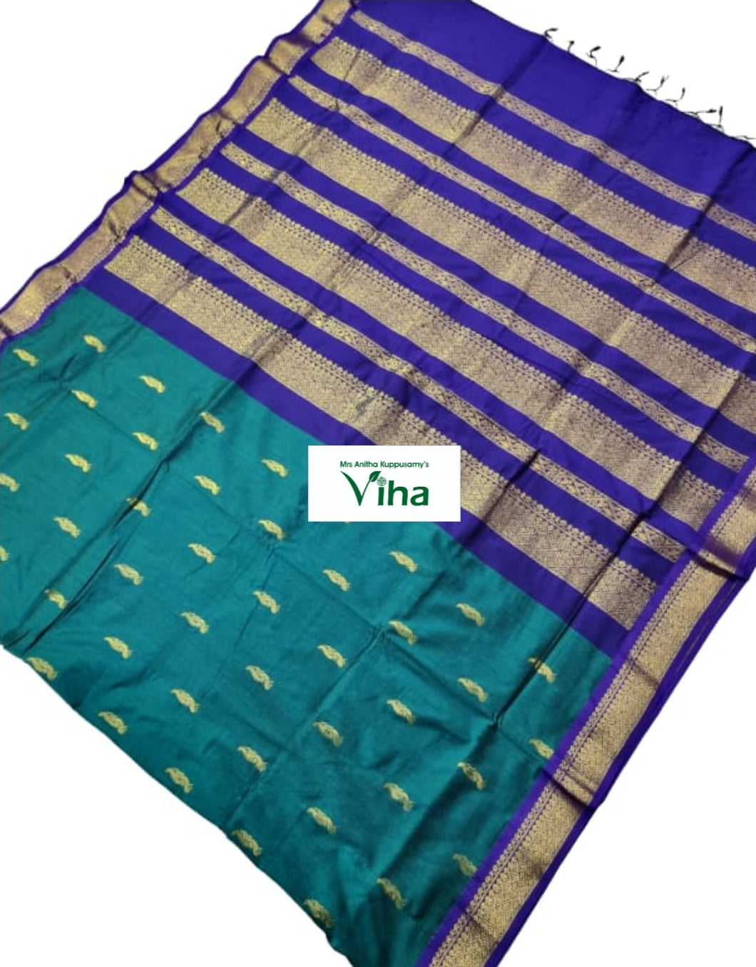 Kalyani Cotton Silk Saree with Blouse – Viha Online