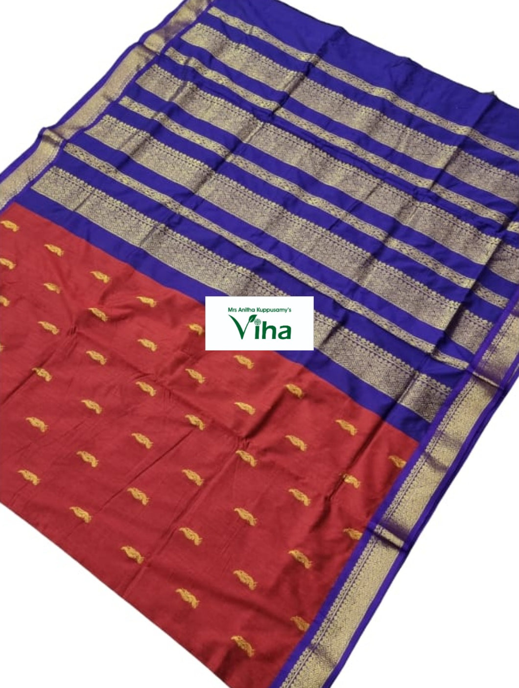 Kalyani Cotton Silk Saree with Blouse – Viha Online
