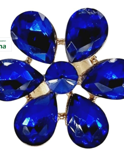 Fancy Designer Stone Ring with blue teardrop stones and central round stone