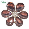 Fancy Designer Stone Ring with brown teardrop stones and central crystal cluster