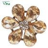 Fancy Designer Stone Ring with amber teardrop stones and central stone cluster