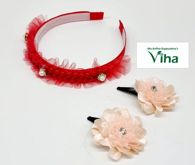 Children hair band with clips