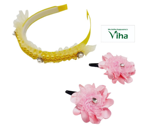 Children hair band with clips