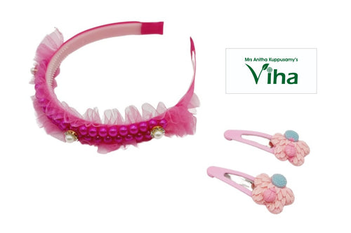 Children hair band with clips