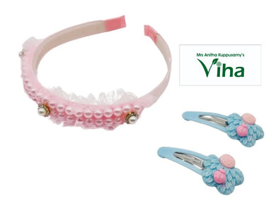 Children hair band with clips