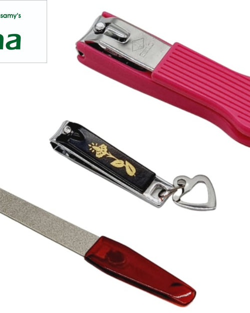 Nail Cutters For Elders & For Children with Nail Filer, three grooming tools including two clippers and one file