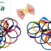 Multi Colour Hair Bands with Hair Clip, fabric bow