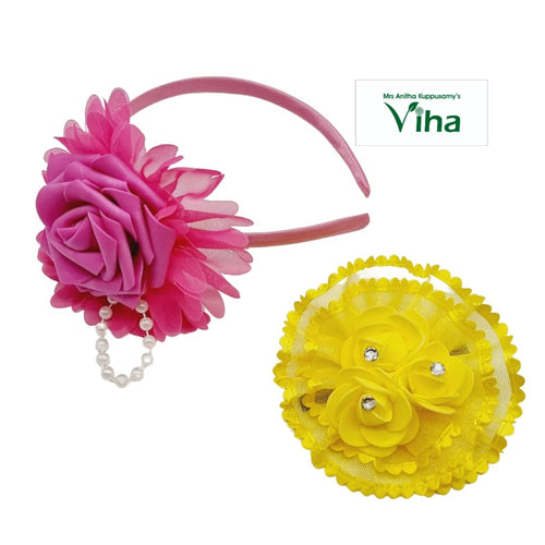 Floral Hair Band & Floral Hair Clip