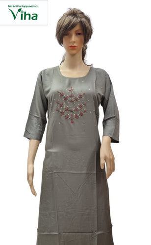 Rayon Kurti with Embroidery work
Size XXL
