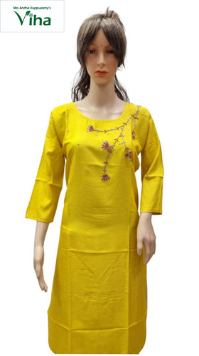 ﻿Rayon Kurti with Embroidery work XXL