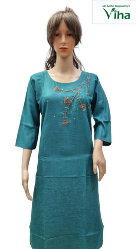 ﻿Rayon Kurti with Embroidery work XXL