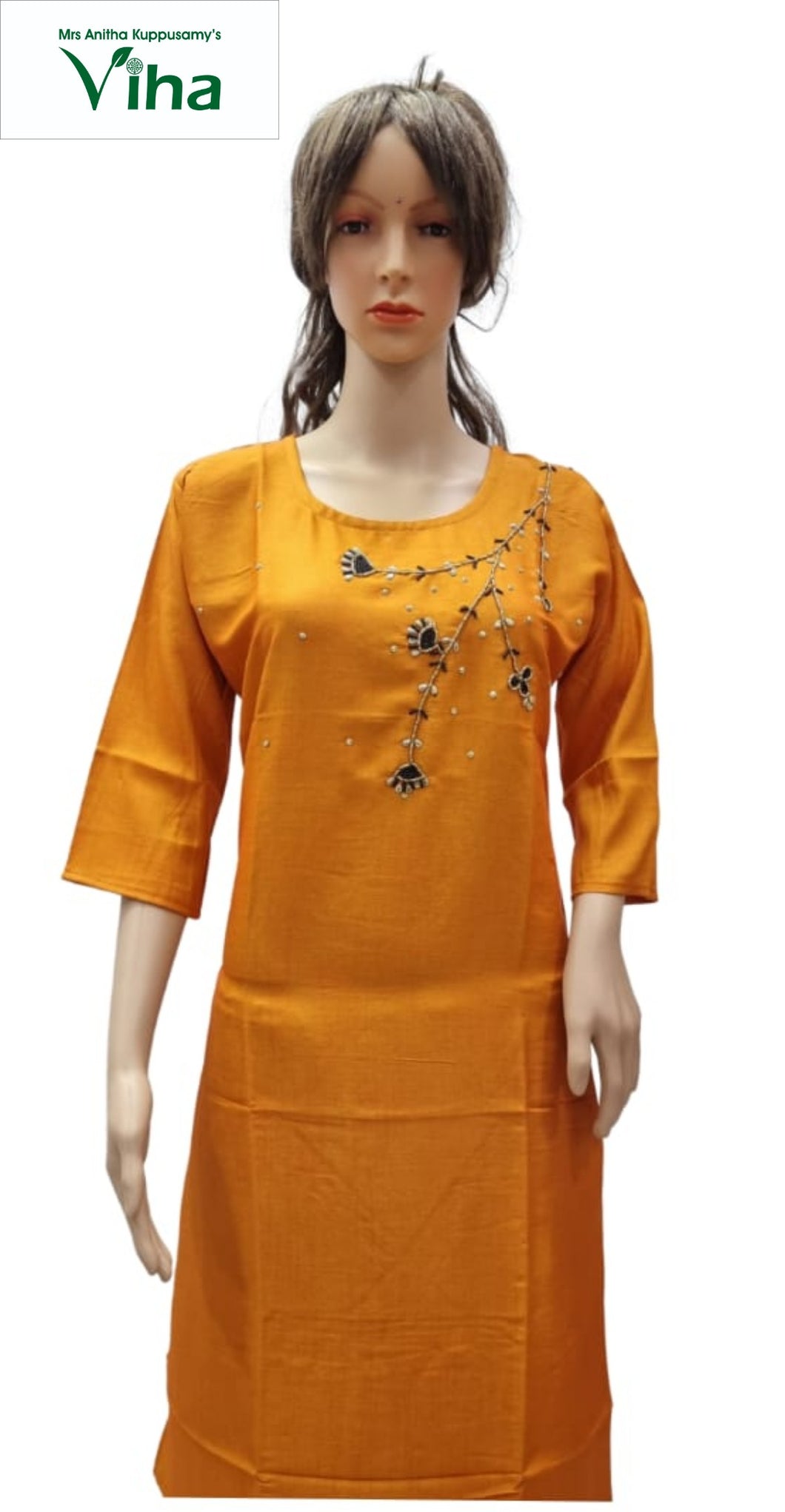 ﻿Rayon Kurti with Embroidery work XXL