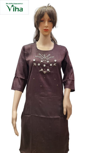 ﻿Rayon Kurti with Embroidery work XL
