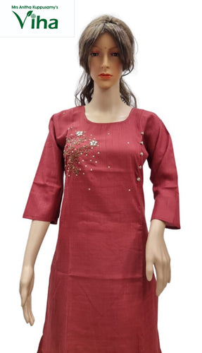 Rayon Kurti with Embroidery work XL