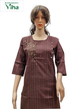 Rayon Kurti with Embroidery work XL