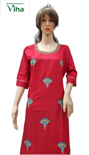 ﻿Rayon Kurti with Embroidery work XXL