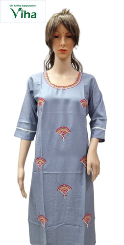 ﻿Rayon Kurti with Embroidery work XXL