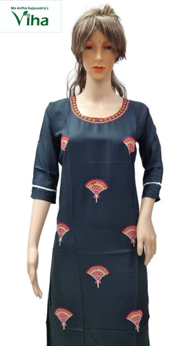 ﻿Rayon Kurti with Embroidery work XXL