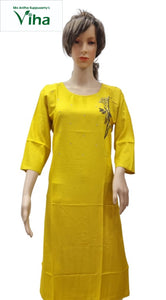 ﻿Rayon Kurti with Embroidery work XXL