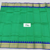 Pure Kanchipuram Silk Saree (inclusive of all taxes), a green fabric with a gold-toned and blue border