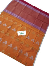 Cotton Silk Handloom Sarees with Contrast Blouse & with Contrast Pallu 