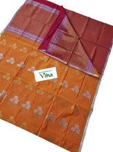 Cotton Silk Handloom Sarees with Contrast Blouse & with Contrast Pallu 