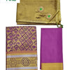 Apoorva Silk Half Saree Set with beaded medallions and tassels